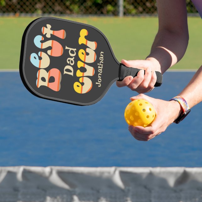 Bester Vater je Retro Pickleball Schläger (InSitu)