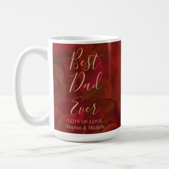 Bester Vater je Rost Brown Vatertag Kaffeetasse (Links)