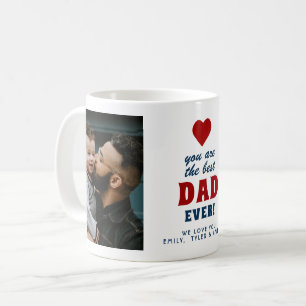 Bester Vater je Rotes Herz 2 Foto Kaffeetasse