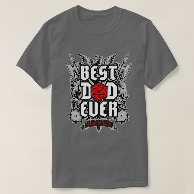 Bester Vater je RPG Fantasy Tabletop Role Play Gam T-Shirt (Design vorne)