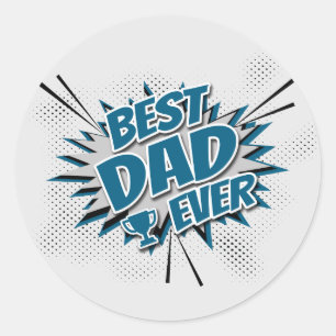 Bester Vater je Runder Aufkleber