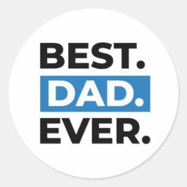 Bester Vater je Runder Aufkleber