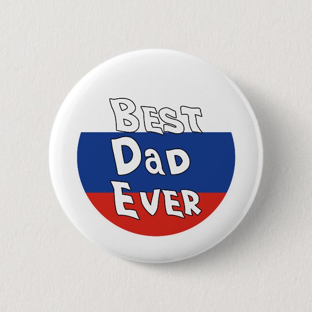 Bester Vater je Russland Flagge Button (Vorderseite)