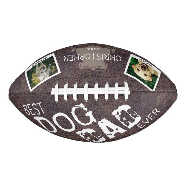 Bester Vater je rustikales, benutzerdefiniertes Fo Football (Vorderseite)
