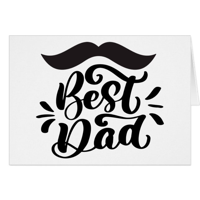 Bester Vater je, Schnurrbart (Vorderseite (Horizontal))