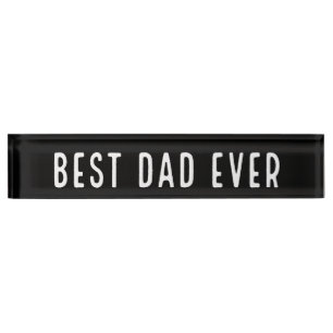 Bester Vater je Schwarz und Weiß Namensplakette