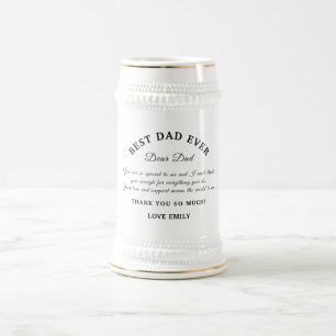 Bester Vater je Schwarz von Tochter Bierglas