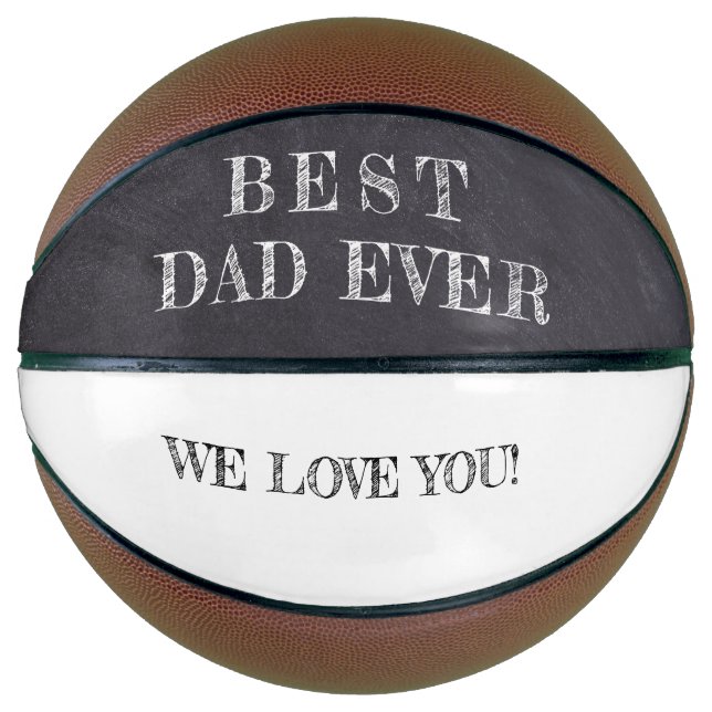 Bester Vater je Schwarz-weiße Tafel Basketball (Vorderseite)