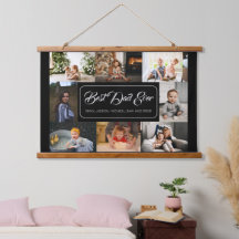 Bester Vater je schwarze FotoCollage