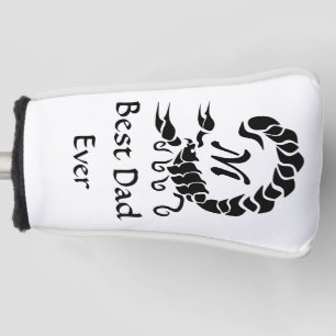 Bester Vater je Schwarzer Skorpion Monogram Golf Headcover