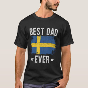 Bester Vater je Schweden Flaggenbeste schwedische  T-Shirt