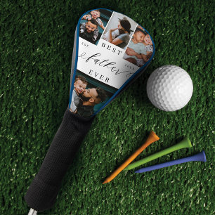 Bester Vater je Script Vatertag FotoCollage Golf Headcover