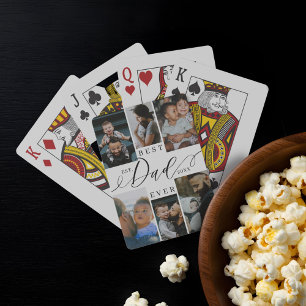 Bester Vater je Script Vatertag FotoCollage Spielkarten