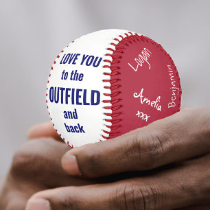 Bester Vater je signiert Foto Red White Blue Baseb Baseball