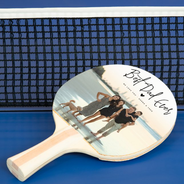 Bester Vater je Skript 2x Foto Tischtennis Schläger (InSitu)