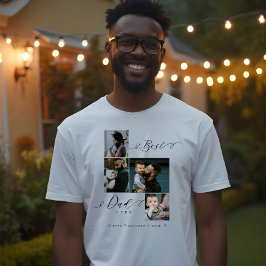 Bester Vater je Skript | Familiäres Foto Tri-Blend Shirt