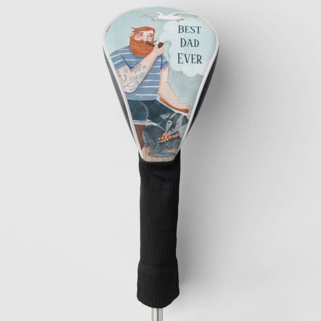 Bester Vater je Superheld-Segler Golf Headcover (Vorderseite)