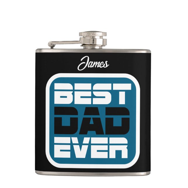 Bester Vater je T - Shirt Flachmann (Vorderseite)