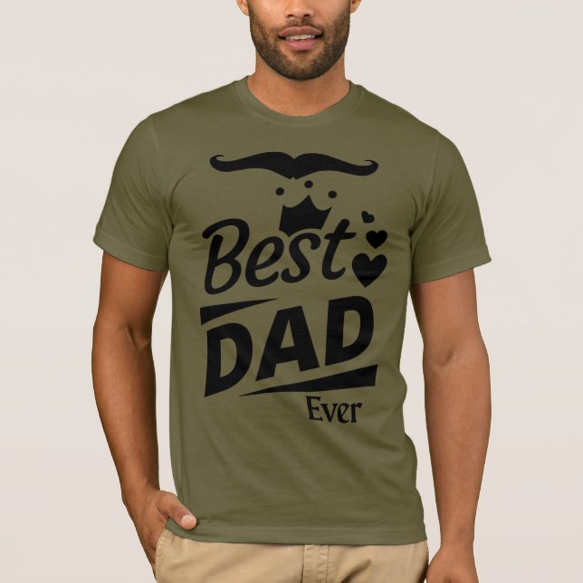 Bester Vater je T - Shirt - Vatertag Geschenk für  (Vorderseite)