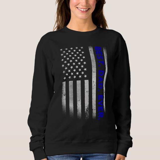 Bester Vater je Tag des amerikanischen Flaggenvate Sweatshirt (Vorderseite)