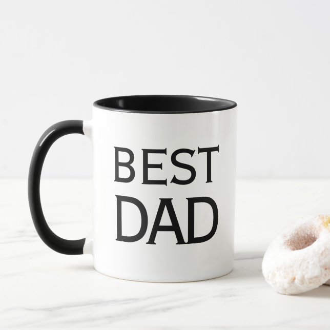 Bester Vater je Tasse - Personalisiertes Coffee Cu (Mit Donut)
