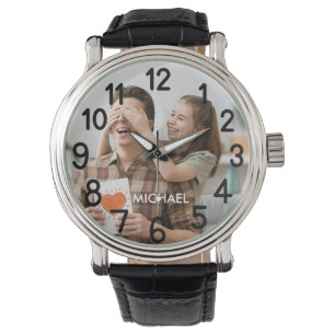 Bester Vater je Typografie Foto des Vaters Armbanduhr