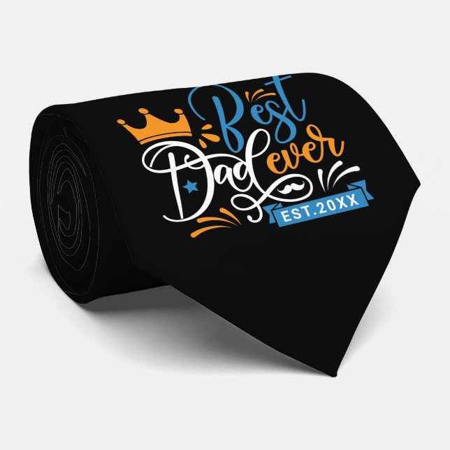 Bester Vater je Typografie Krawatte (Gerollt)