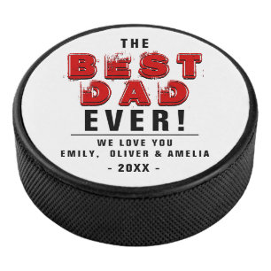 Bester Vater je Typografie Vatertag Eishockey Puck