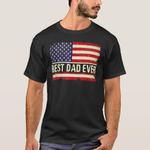 Bester Vater je US-amerikanische Flagge Vintag Pap T-Shirt