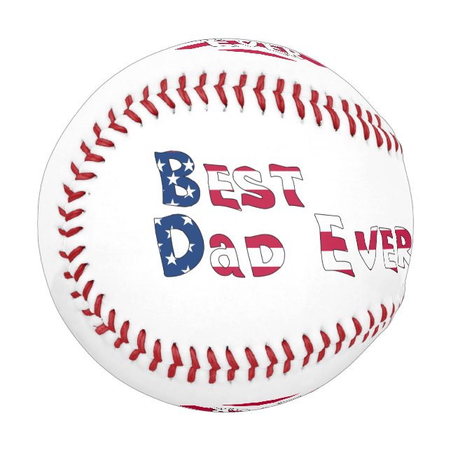 Bester Vater je USA-Flagge Baseball (Vorderseite Links)