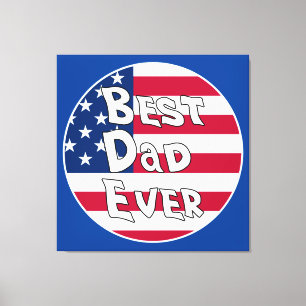 Bester Vater je USA-Flagge Leinwanddruck