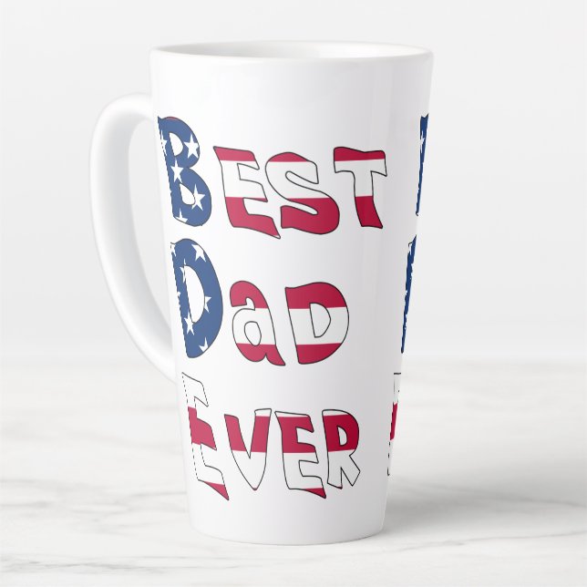 Bester Vater je USA-Flagge Milchtasse (Linke Ecke)