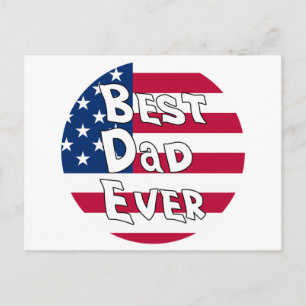 Bester Vater je USA-Flagge Postkarte