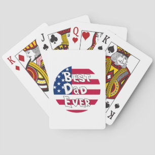 Bester Vater je USA-Flagge Spielkarten