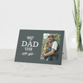 Bester Vater je Vater Foto geklappte Urlaubskarte Feiertagskarte