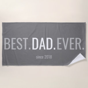 Bester Vater je Väter Tag Strandtuch mit Jahr