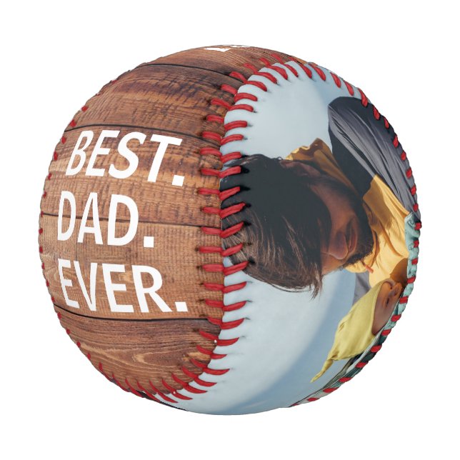 Bester Vater je, Vatertag 2 Fotos Baseball (Schrägansicht)