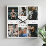 Bester Vater je | Vatertag 6 FotoCollage Quadratische Wanduhr<br><div class="desc">Feiern Sie die zeitlose Liebe und die gepflegten Erinnerungen Ihrer Familie mit unserer Best Vater jemals Foto Collage Wall Uhr. Diese personalisierte Wanduhr ist ein ideales Geschenk für den Vatertag, Geburtstage oder jede Gelegenheit, die den besonderen Vater in Ihrem Leben ehrt. Diese Wanduhr mit einem schlichten, aber eleganten Collage-Raster aus...</div>