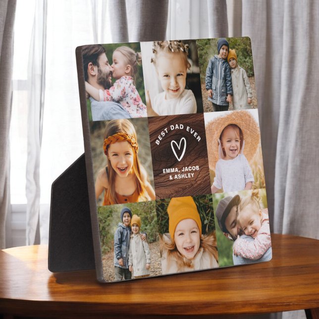 Bester Vater je Vatertag Foto Holzkörner Fotoplatte (Von Creator hochgeladen)