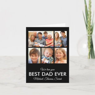 Bester Vater je Vatertag FotoCollage Karte