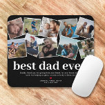 Bester Vater je Vatertag FotoCollage Mousepad<br><div class="desc">Moderne Vatertöne mit einer Collage aus 12 Familienbildern,  die Sie durch Ihr eigenes Foto ersetzen können,  das Sprichwort "Bester Vater aller Zeiten",  eine personalisierte Danksagung,  ein niedliches rotes Herz und Ihre Kindernamen.</div>