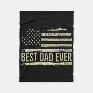 Bester Vater je Vatertag Geburtstag 4. Juli Fleecedecke