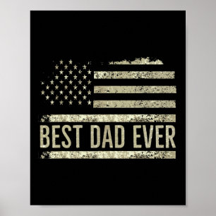 Bester Vater je Vatertag Geburtstag 4. Juli Poster
