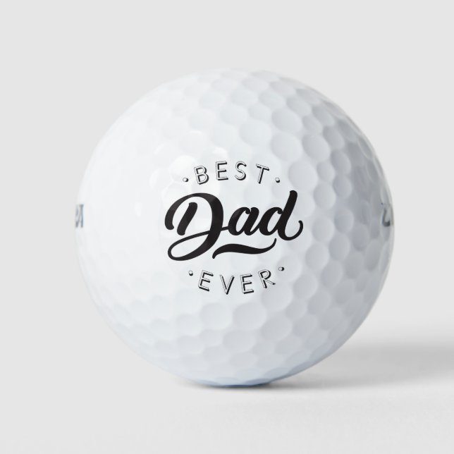 Bester Vater je Vatertag Geschenk Glückwunsch Vate Golfball (Vorderseite)