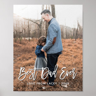 Bester Vater je Vatertag Personalisierter Foto Pos Poster