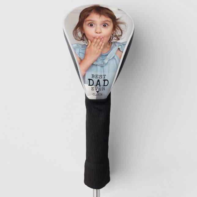 Bester Vater je Vatertag Personalisiertes Foto Golf Headcover (Vorderseite)