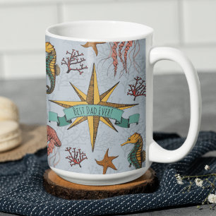 Bester Vater je Vatertag unter dem Foto Kaffeetasse