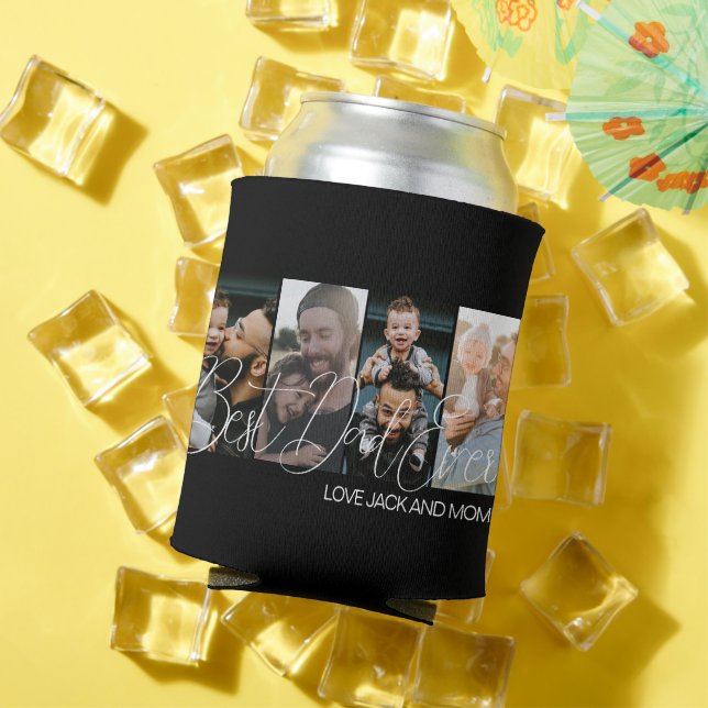 Bester Vater je vier FotoCollage Dosenkühler (In Situ Sommer)