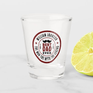 Bester Vater je Vintager Western Logo Vatertag Schnapsglas