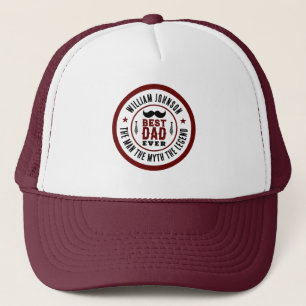 Bester Vater je Vintager Western Logo Vatertag Truckerkappe